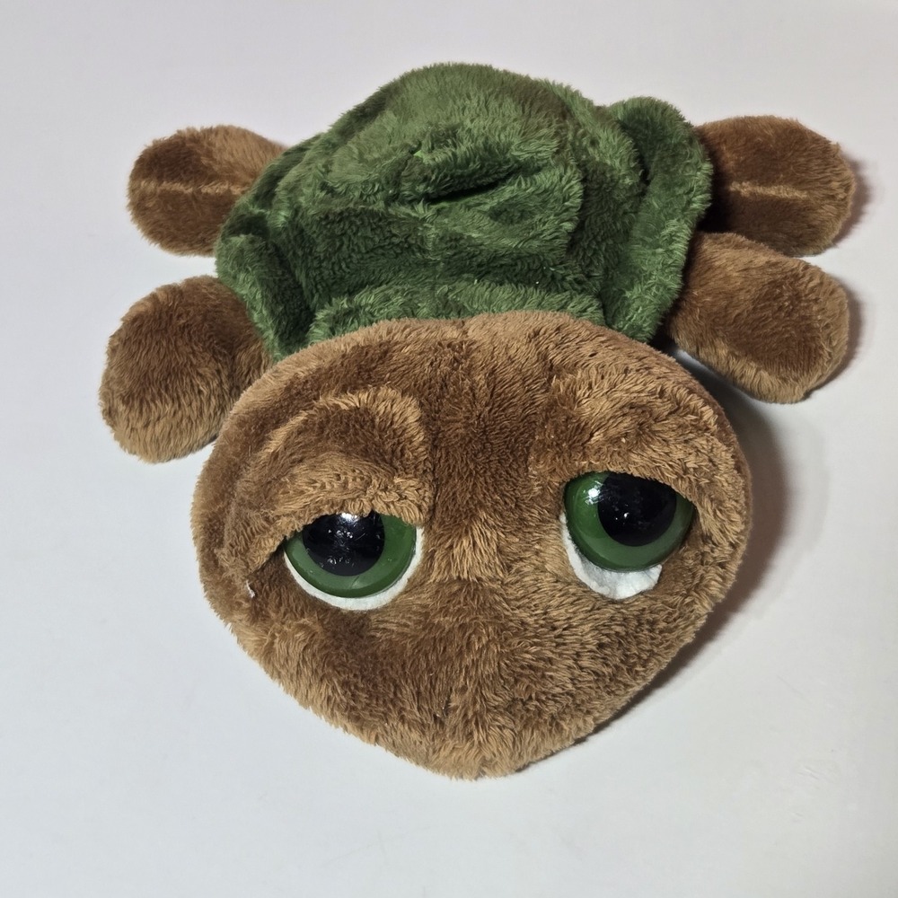 VTG Keel Toys Sea Turtle Plush 10" Green Eyes Stuffed Animal Soft Shell Pouch